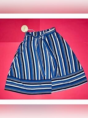 Lara Faux Wrap Striped A Line Skirt Size Small New With Tags Retro Mod Twee